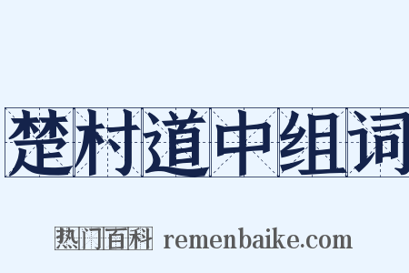 楚村道中组词是什么意思的图片